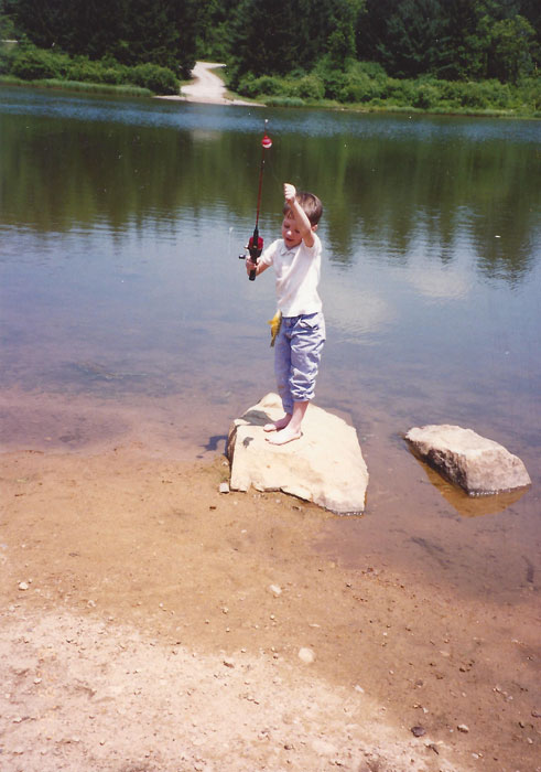 Young Boy Fishing