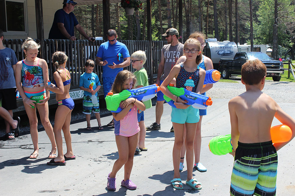 Children Ready For Squirt Gun Shoot Out