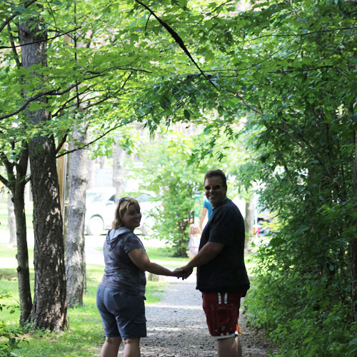 Couple Walking The Trails